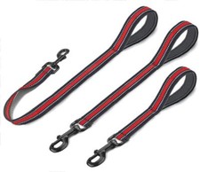 Nylon Short Traffic Dog Leash 3 Sizes Padded Handle Reflective Training