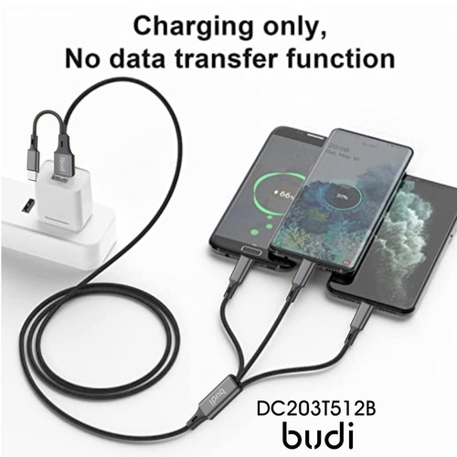 Budi 6-in-1 Universal Multi Charging Cable - USB A/C to APPLE CABLE/Micro USB - Picture 8 of 8