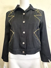 JEANS CHRISTIAN LACROIX BUTTON-DOWN DENIM COAT/JACKET SIZE 40