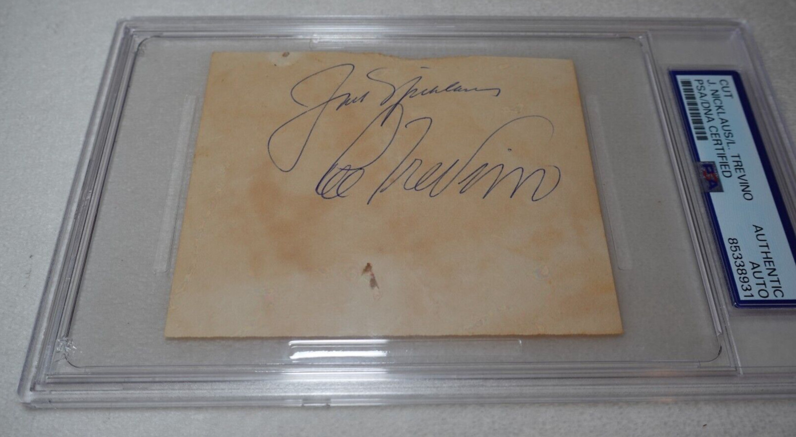 Jack Nicklaus Lee Trevino SIGNED Cut Rare Original PSA Certified Authentic Auto view 2