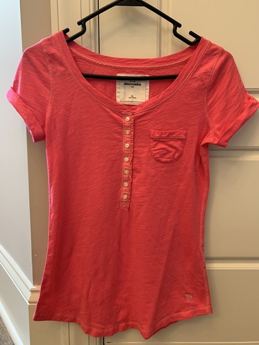 abercrombie girls short sleeve pink shirt & plaid cute stretch shorts set - Picture 2 of 10