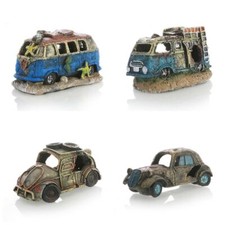 Car Wreck Aquarium Decoration Fish Tank Fish Hideout Unique Aquarium Ornament