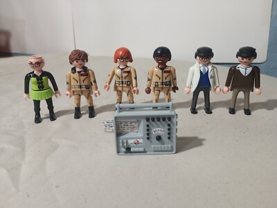 Playmobil Ghostbusters Egon, Janine, Louis Winston Figures Lot