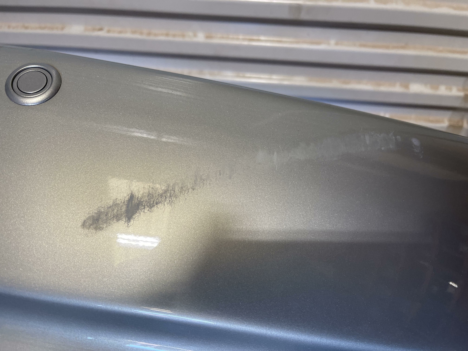 2005-2008 MASERATI QUATTROPORTE REAR BUMPER COVER W/ SENSORS SILVER OEM