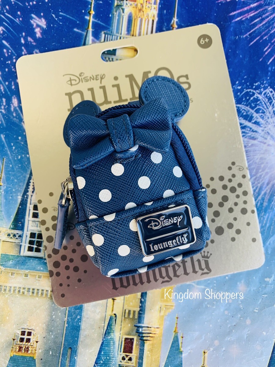 2022 Disney Parks Loungefly Blue Minnie Polka Dot Backpack for