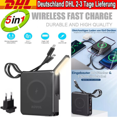 Power bank 90000mAh 22.5W Tragbar Externer Batterie USB Ladegerät Camping Reisen