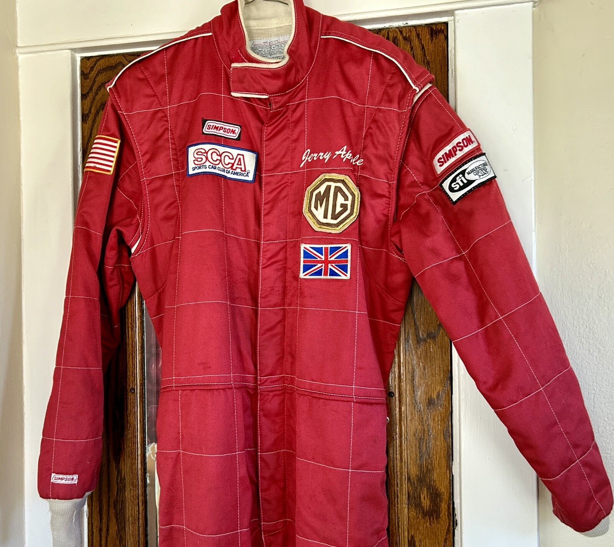 Vintage Simpson Race Fire Suit Indy Car Nascar Drag MG Union Vintage Simpson Race Fire Suit Indy Car Nascar Drag MG Union