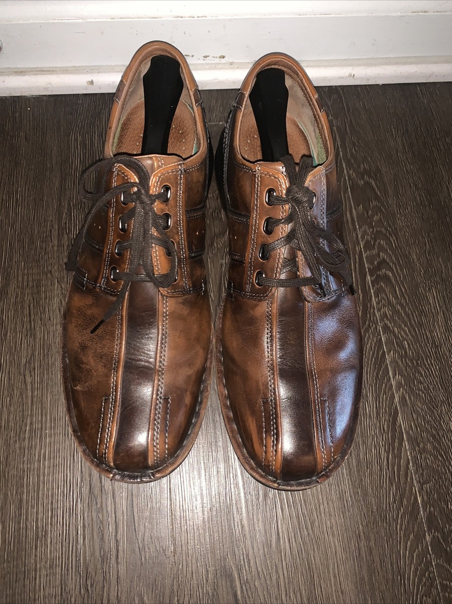 Clarks Men's Touareg Vibe Dark Brown Leather Oxford Lace Up Shoes