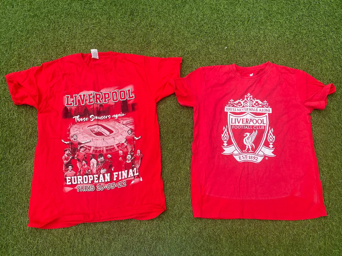 Boys Liverpool FC T Shirts X 2 Age 12 Years Good Condition