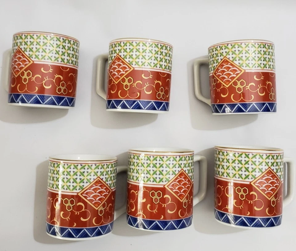 Juego de 6 tazas y platillos Williams Sonoma Espresso Demitasse hechos en Japón Foto 3 de 4