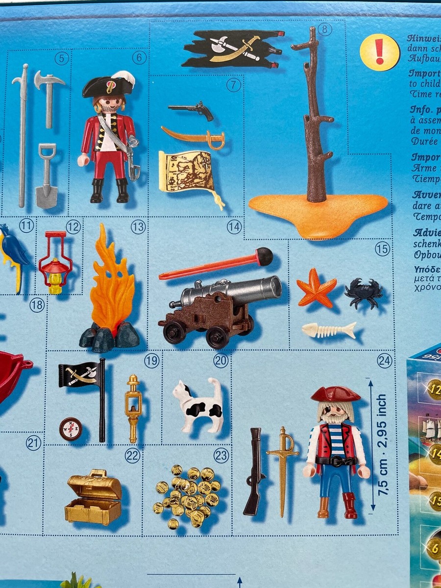 playmobil 1955 Edition フィギュアセット Playmobil 4156 Christmas Advent Calendar Pirates Playset