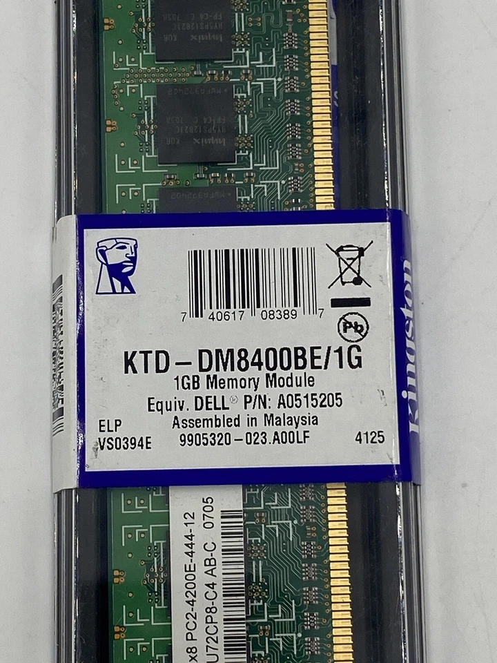 1GB Kingston KTD-DM8400BE/1G - 1GB Memory Module ELP VS0394E Equiv. Dell New NIP - Image 2 of 4
