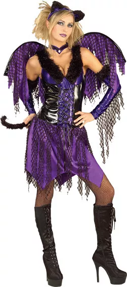 Costume Carnevale Donna Da Gatto Gattina Vestito Per Travestimento Di  Halloween