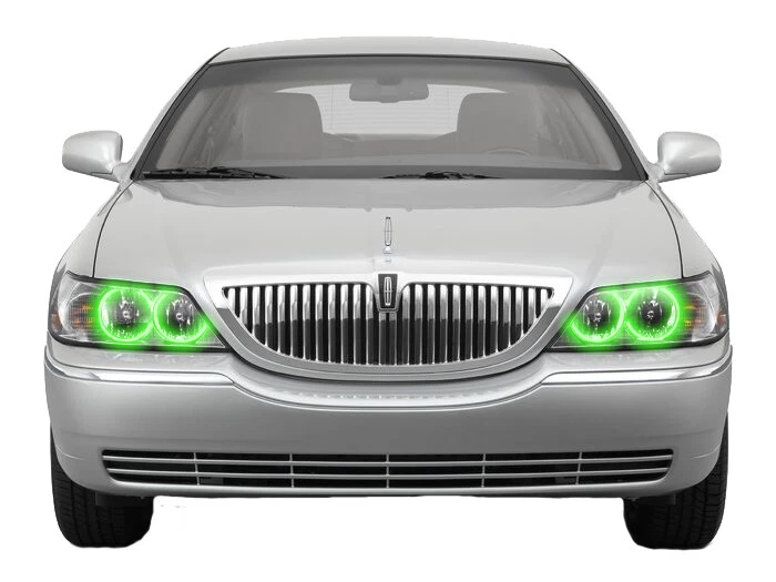 Kit de halo LED Bluetooth multicolor RGB para faros Lincoln Town Car 2005-2011 Foto 3 de 4