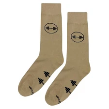 NWT Weight Lifting Dress Socks Novelty Men 8-12 Tan Crazy Fun Sockfly