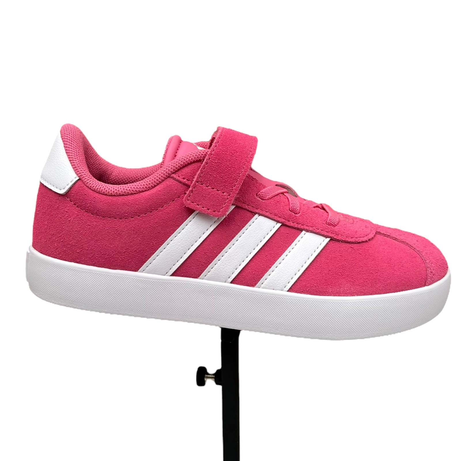Adidas VL Court Youth Girls Slip-on Skateboard Suede Sneakers Size 3 Pink/White Adidas VL Court Youth Girls Slip-on Skateboard Suede Sneakers Size 3 Pink/White