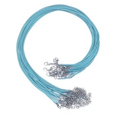 20Pcs Waxed Necklace Cord Bulk Lake Blue 1.5mm Dia 18" Necklace String Rope