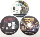 LOT OF 3 Sony PS2 VIDEO GAME DISC ONLY PRYZM ORPHEN GHOST RECON ADV WARFIGHTER