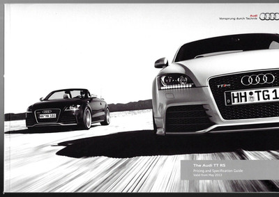 Audi TT RS 2013-2014 UK Market Sales Brochure Coupe, Roadster, Plus