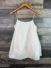 Free People Struttin Mini Dress Size Small Oversized Ivory Strappy Boho Summer