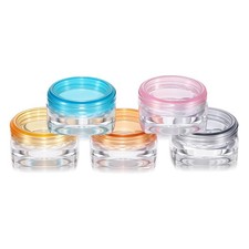 Dimeho Small Pill Organizer Box, 5 Pcs Travel Purple/Pink/Yellow/Orange/Blue