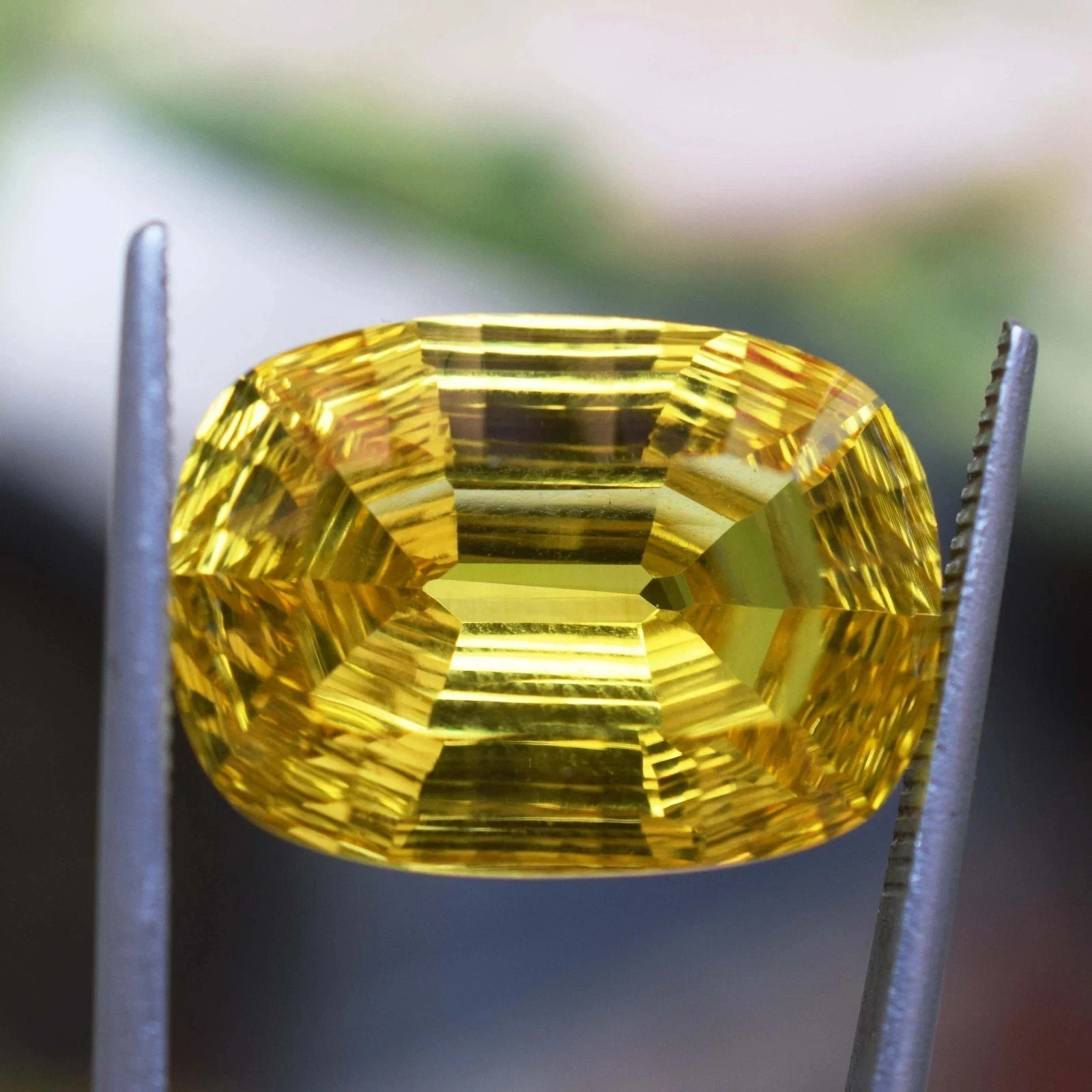 20.05 Ct Natural Yellow Sphene Master Cushion Cut Certified Loose Gemstone
