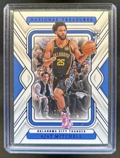 2024-25 Panini National Treasures Ajay Mitchell RC Royal Rookie #/25 Thunder