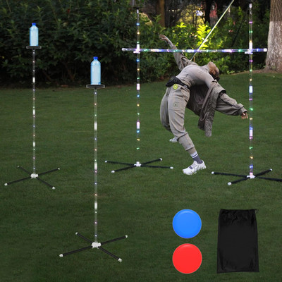 Outdoor Games Yard Games for Adult Family Kids, 2 in 1 Limbo Games with Led Ligh