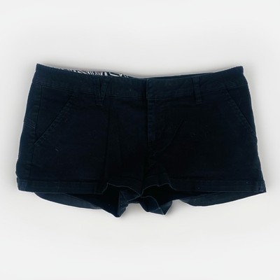 Vintage Volcom Emo Black Micro Shorts Historically Accurate Low Rise Size 5 27