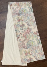 World Market 100% Cotton Paisley Multicolor 16 X 90" Table Runner in EUC