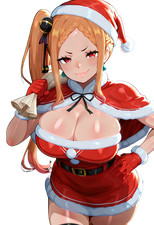 Priscilla Barielle Santa Vinyl Car Decal Sticker 7" Weatherproof