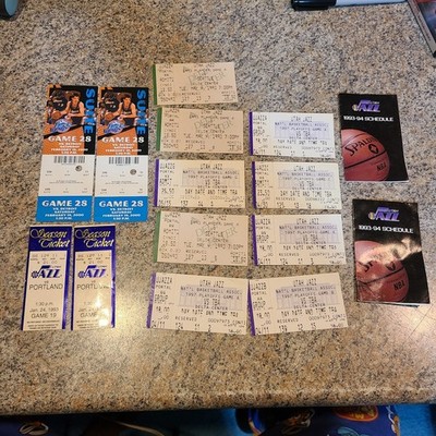 Lot Utah Jazz Ticket Stubs Karl Malone John Stockton Playoffs 1997 No Finals (C7