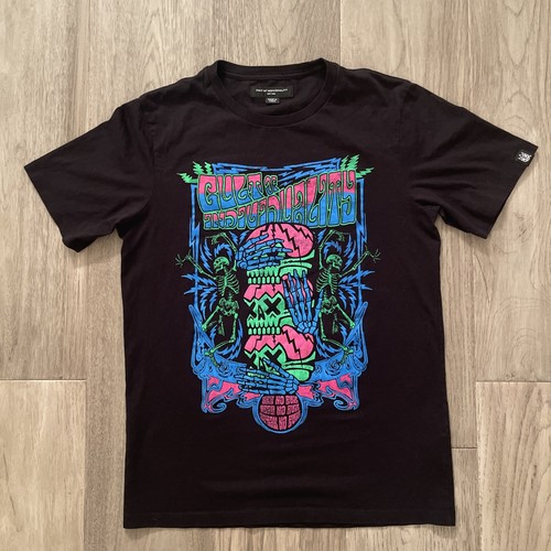 Cult Of Individuality T-shirt Small Skeleton Skull Brains Graphic Print Neon