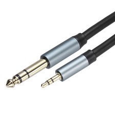 1/4" to 1/8"Stereo Audio Cable, 10FT Patch Cord Interconnect Adapter Cable,Black