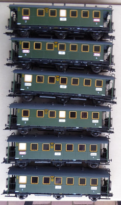 Roco H0 IN Set 6 X 3-achsige Ex Bavarian Passenger Car DRG Epoch 2 Kk + Nem