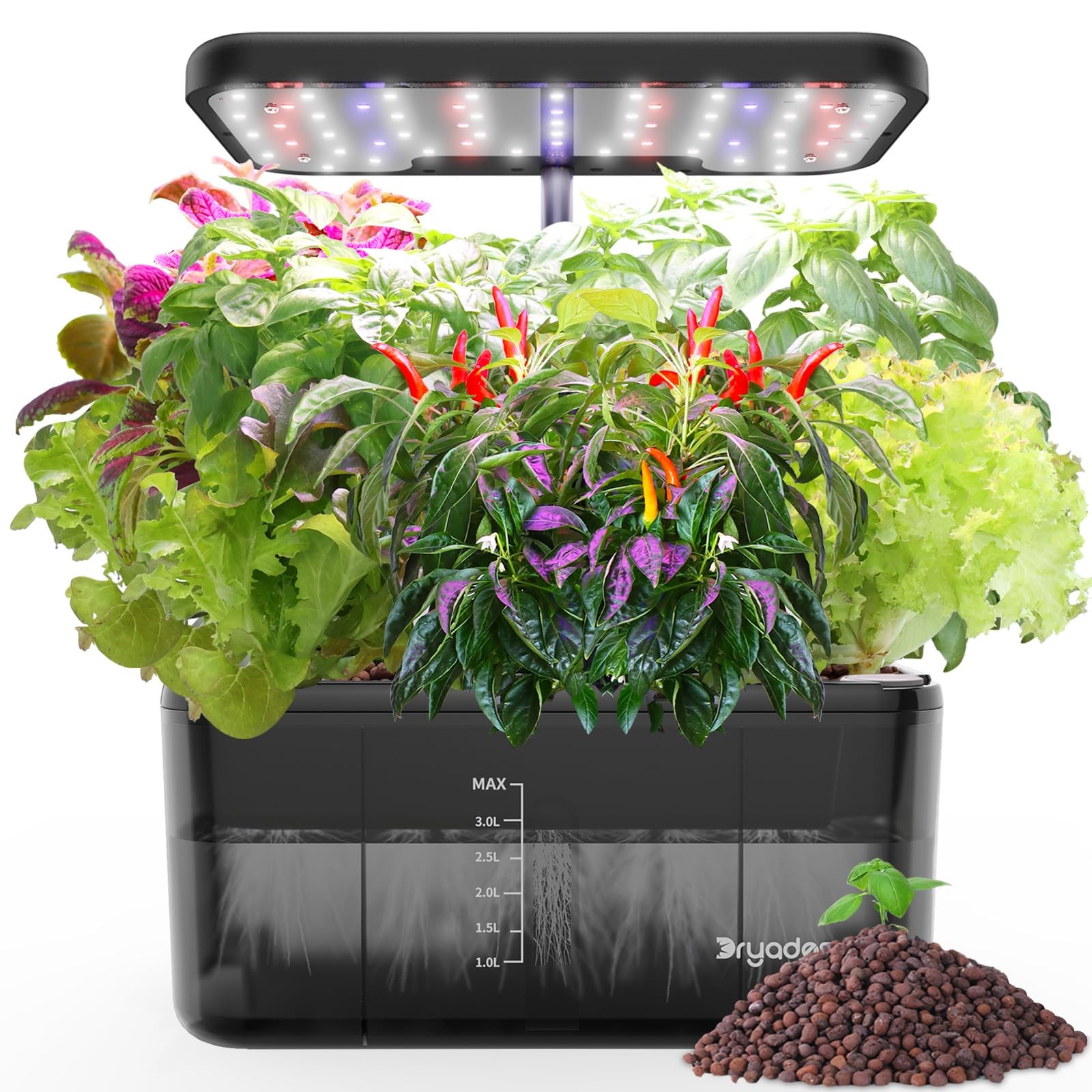 Indoor Herb Garden Kit Hydroponic Growing System with LED Grow Light