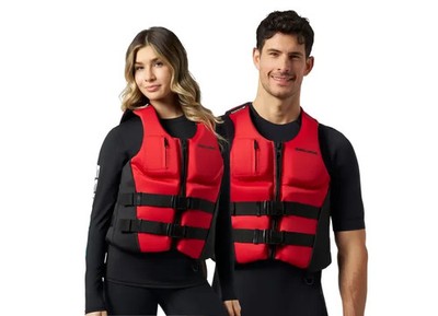 Sea Doo Watercraft Unisex Wave PFD/Life Jacket Jet Ski RED LARGE