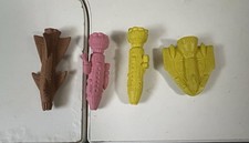 Vintage Diener Space Raiders Spaceship Lot Of 4 Eraser Rubber Figure Toys