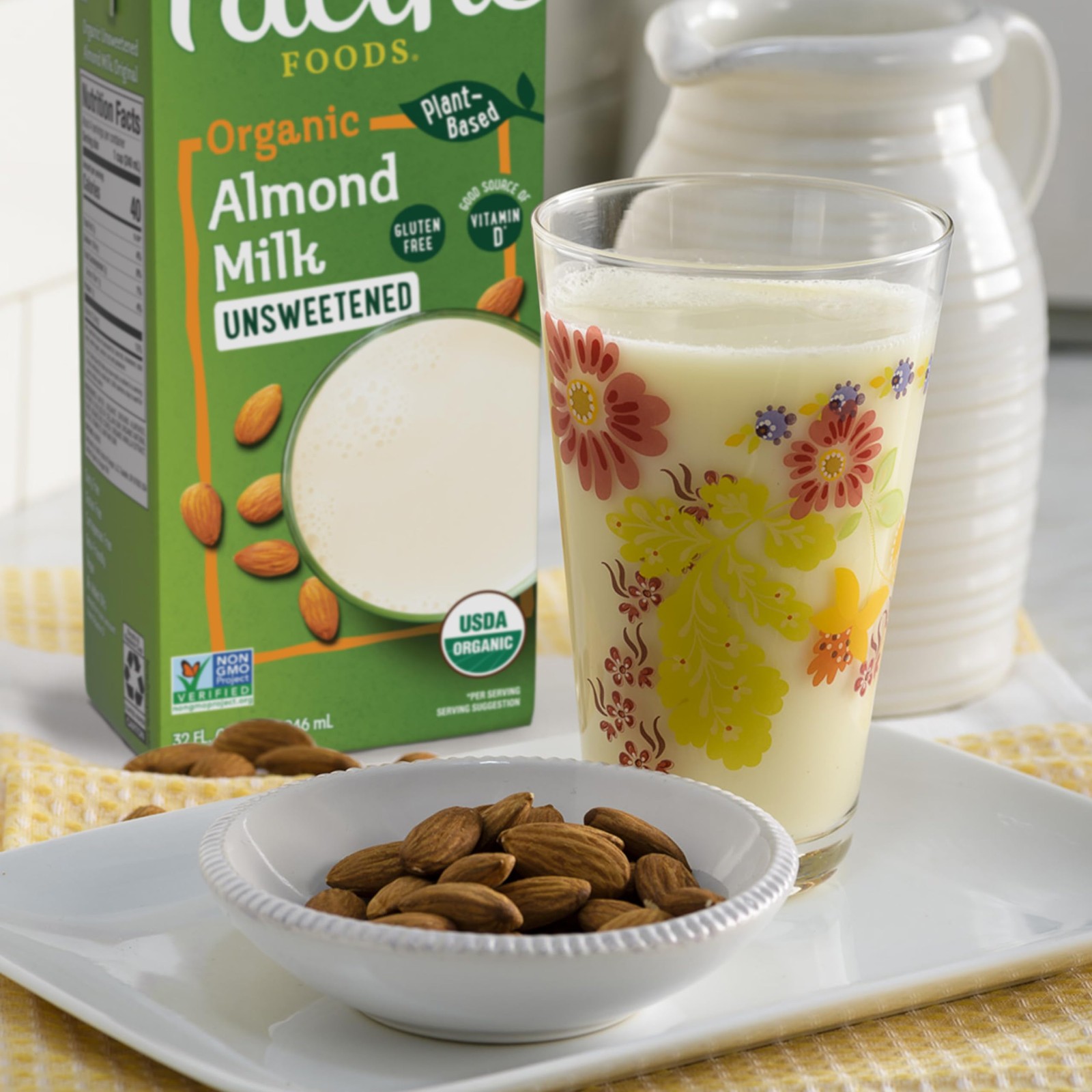 Pacific Foods Organic Unsweetened Almond Milk 32oz Lactose Free Vegan Milk