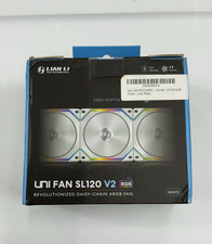 Lian Li UNI FAN SL120 V2 RGB 120mm 28mm Black Case Fan 3 Pack No cables