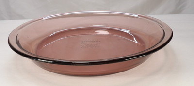 Vintage Pyrex #209 Cranberry Colored 9  Flat Rim Pie Pan