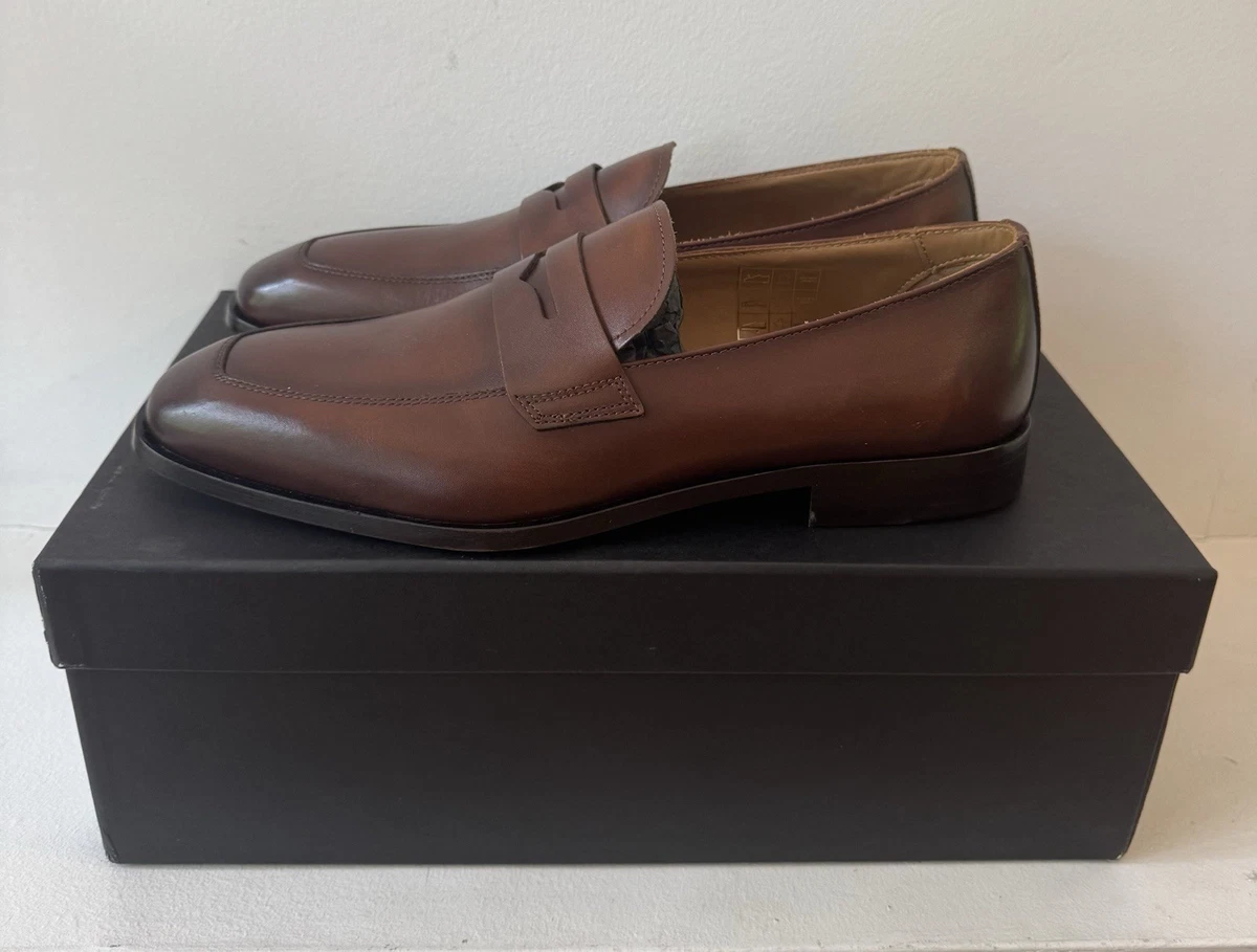 Hugo Boss Penny Loafers Men\'s 5.5 Dark Brown Leather Dress Highline Slip On hugo boss mens loafers products for sale | eBay main image 3
