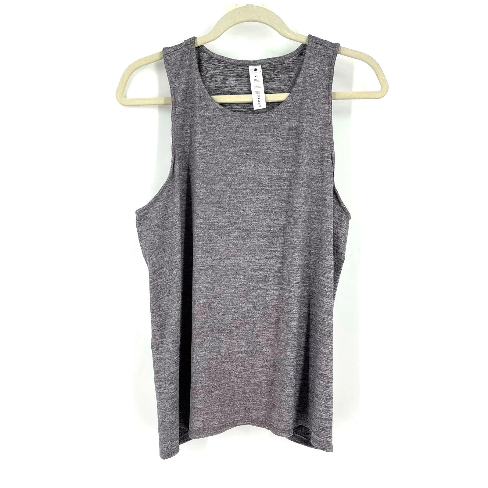 yogalicious athletic sleeveless heather open back shirt