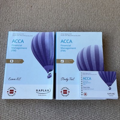 ACCA Kaplan FM 24/25 Study Text, Exam Kit And Pocket Notes