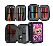 Federmäppchen Mäppchen Labu Federtasche 3-Fach gefüllt Malatigeniali de