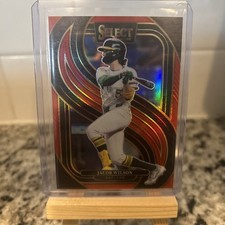 2025 Panini Select Jacob Wilson Premier Level Red Prizm /149 Oakland Athletics