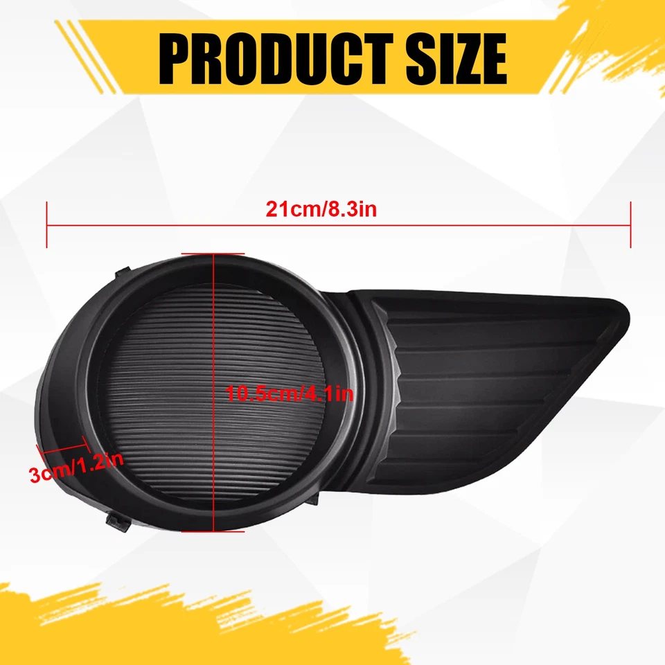 1 Pair Fog Light Covers Driver & Passenger Side Fit For 2011-2017 Toyota Sienna Foto 2 de 4