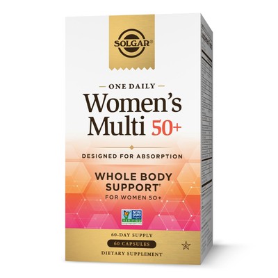 Solgar Women's One Daily Multi 50 Plus Vegan Multivitamin 60 Capsules