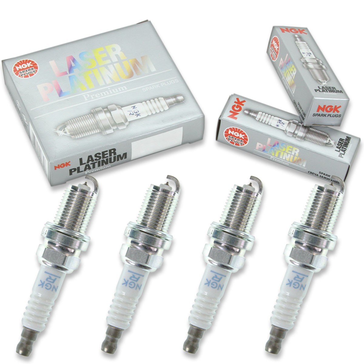 4 pcs NGK Laser Platinum Spark Plugs for 2007-2008 Chevrolet Aveo5 1.6L - ky