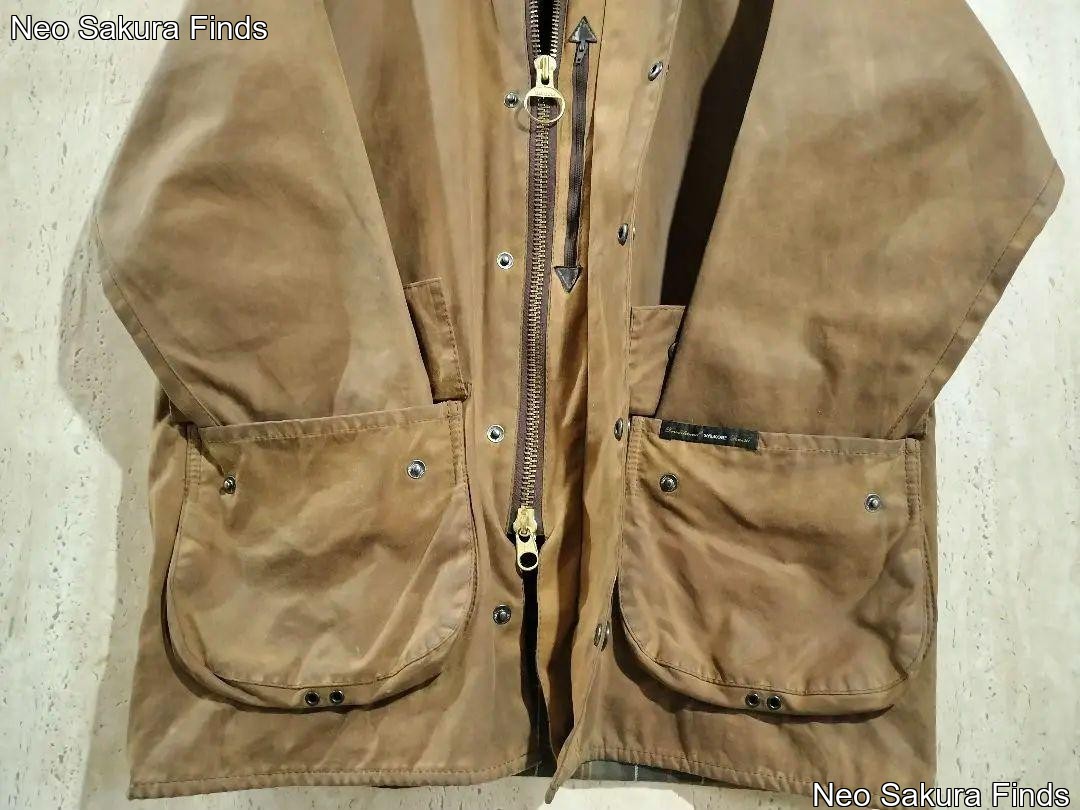 Barbour Moorland Jacket Blouson Coat Men Size C 38 Brown Bark 2000s image 9